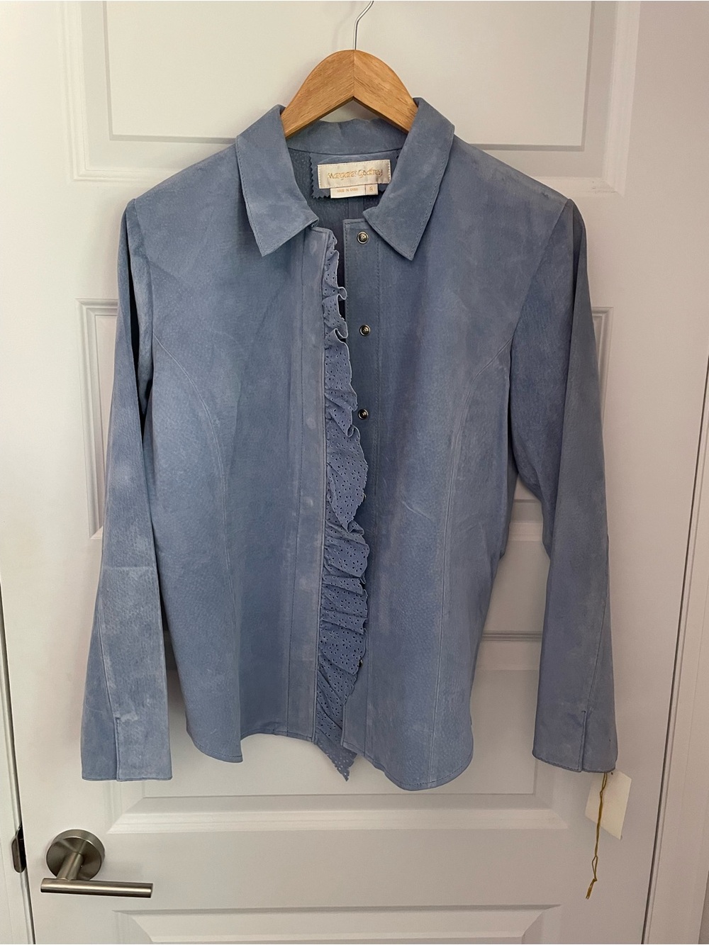 Vintage 90’s Y2K New Margaret Godfrey Women’s 8 Suede Leather Shirt Jacket